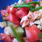 salmon salad all together now