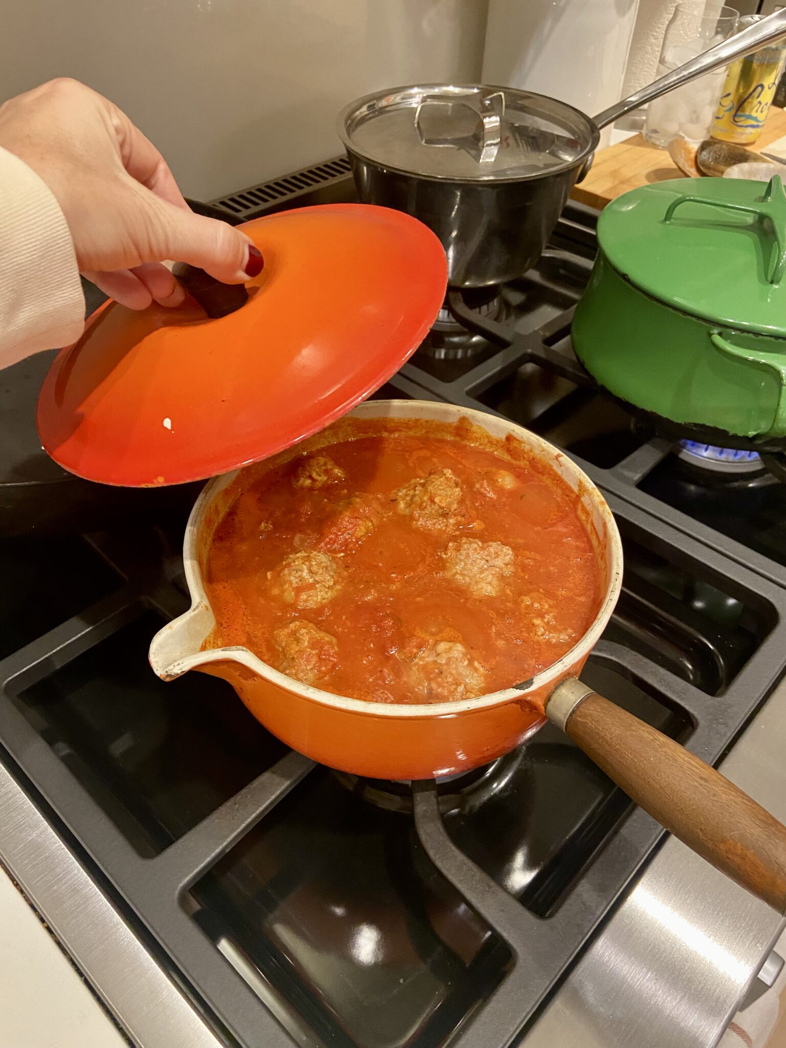 Braised Meatballs with Polenta · Dinner A Love Story